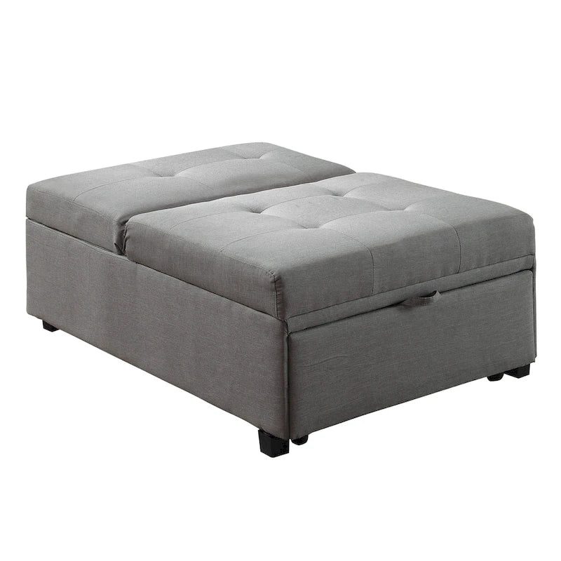 Fauteuil futon capitonné convertible en tissu contemporain