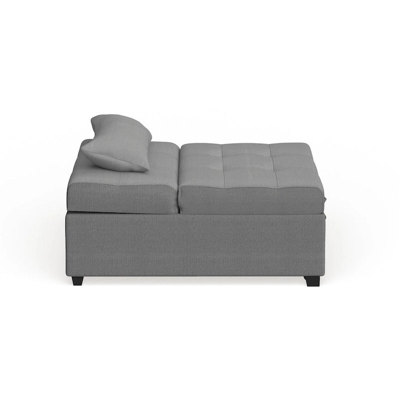 Fauteuil futon capitonné convertible en tissu contemporain