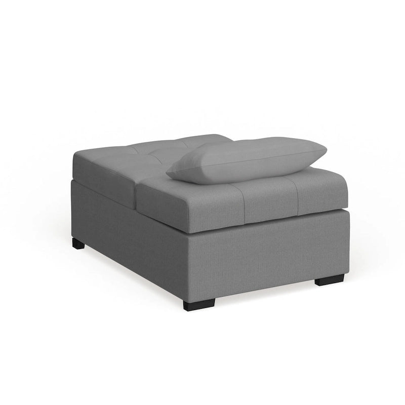 Fauteuil futon capitonné convertible en tissu contemporain