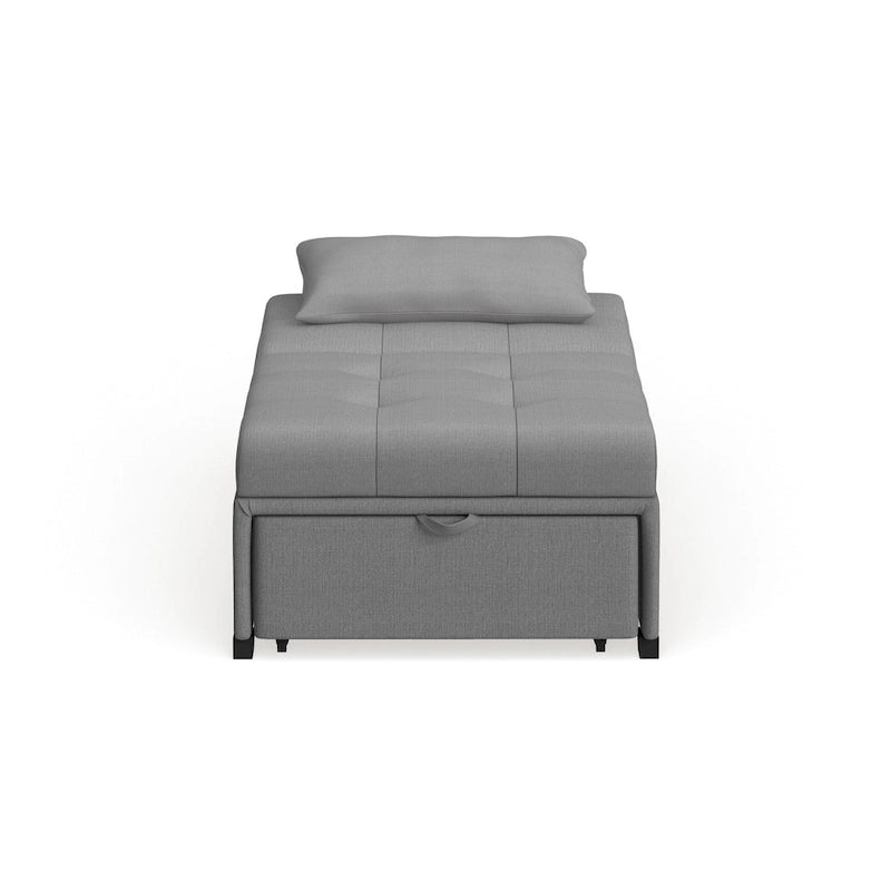 Fauteuil futon capitonné convertible en tissu contemporain