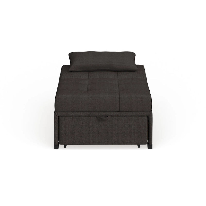 Fauteuil futon capitonné convertible en tissu contemporain