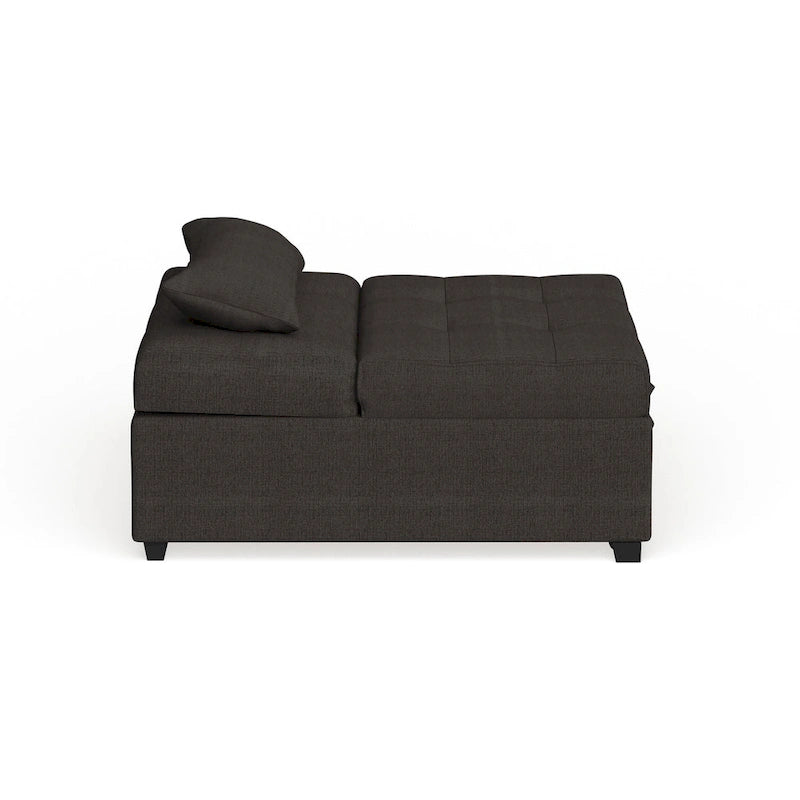 Fauteuil futon capitonné convertible en tissu contemporain