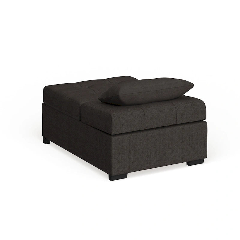 Fauteuil futon capitonné convertible en tissu contemporain