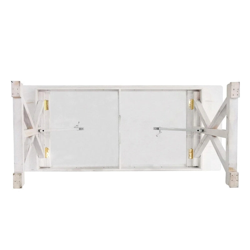 Table de salle à manger pliante rectangulaire rustique en pin massif, 8' x 40