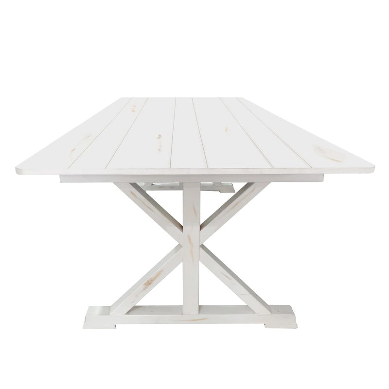 Table de salle à manger pliante rectangulaire rustique en pin massif, 8' x 40