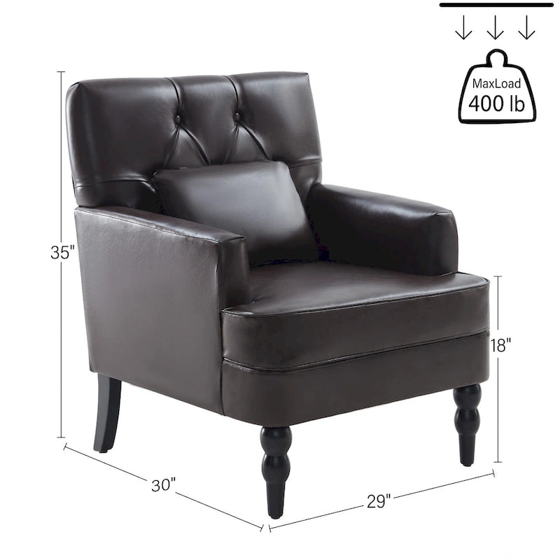 Fauteuil d'appoint capitonné avec coussin lombaire beige/gris/bleu clair