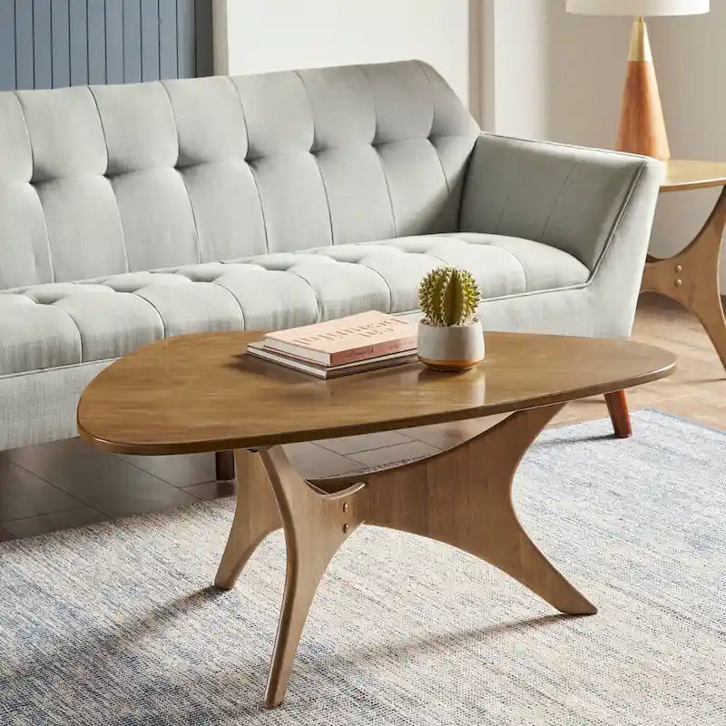 Table basse en bois triangulaire