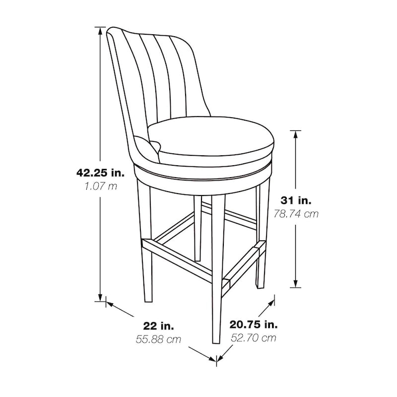 Tabouret de bar pivotant - Lot de 2