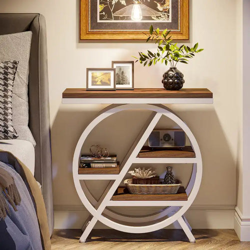 Table d'appoint à 3 niveaux avec rangement pour salon