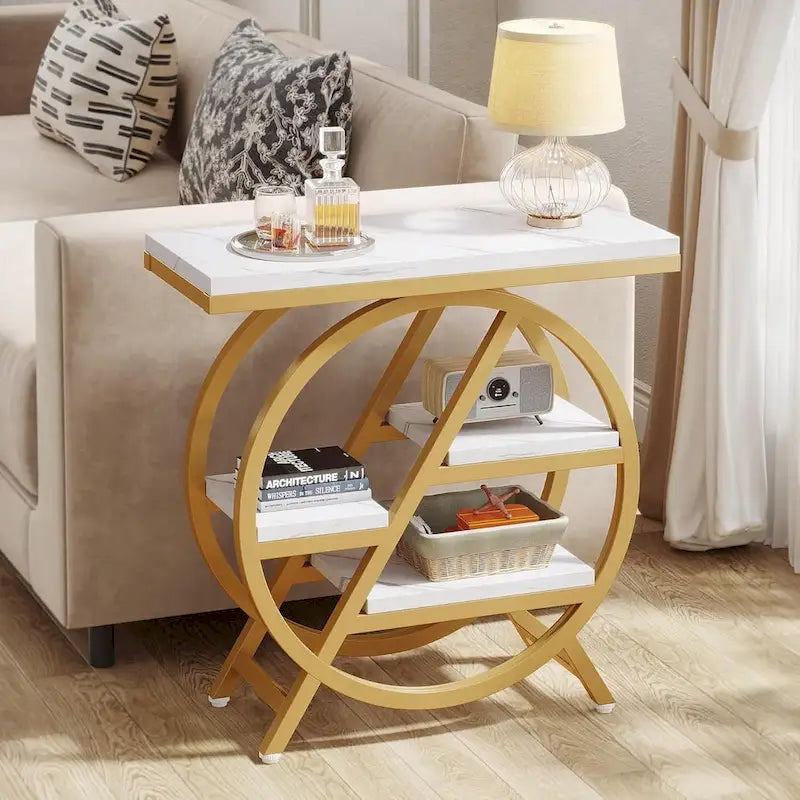 Table d'appoint à 3 niveaux avec rangement pour salon