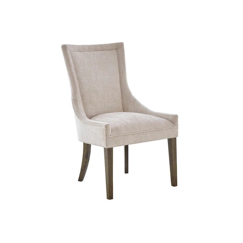 Chaises de salle à manger rembourrées avec pieds en bois (lot de 2)