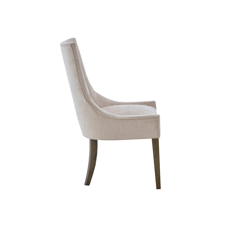 Chaises de salle à manger rembourrées avec pieds en bois (lot de 2)