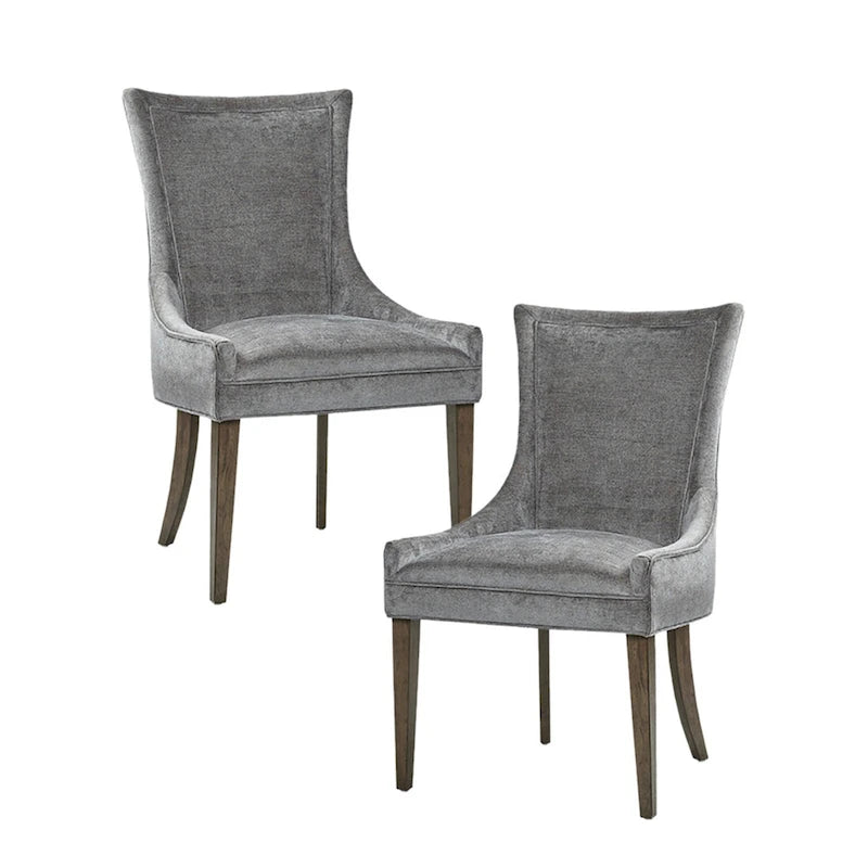Chaises de salle à manger rembourrées avec pieds en bois (lot de 2)
