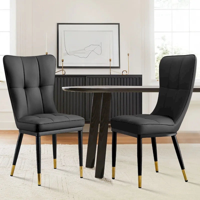 Lot de 2 chaises de salle à manger en similicuir