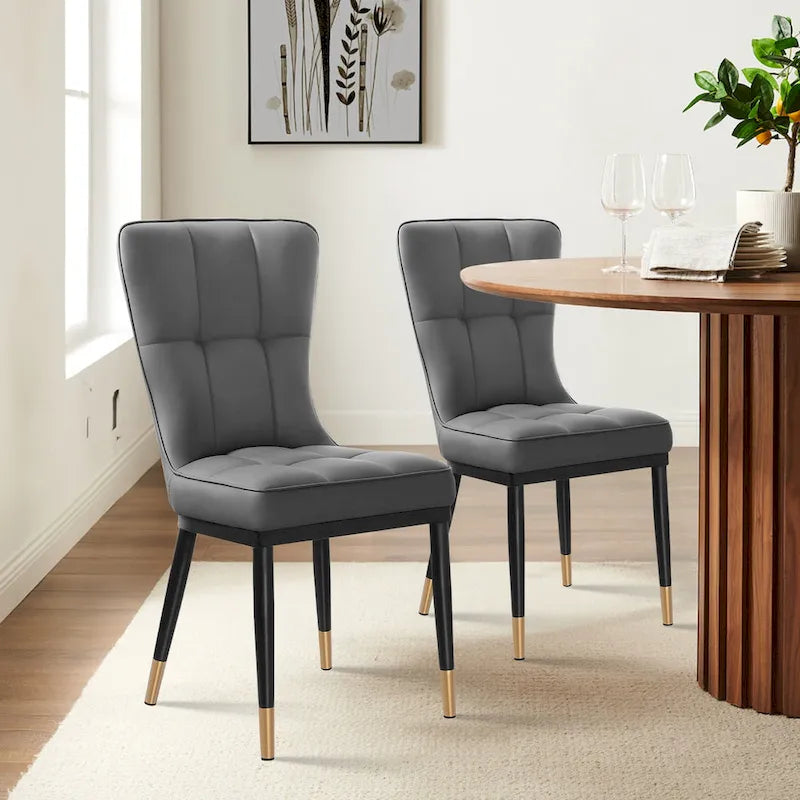 Lot de 2 chaises de salle à manger en similicuir