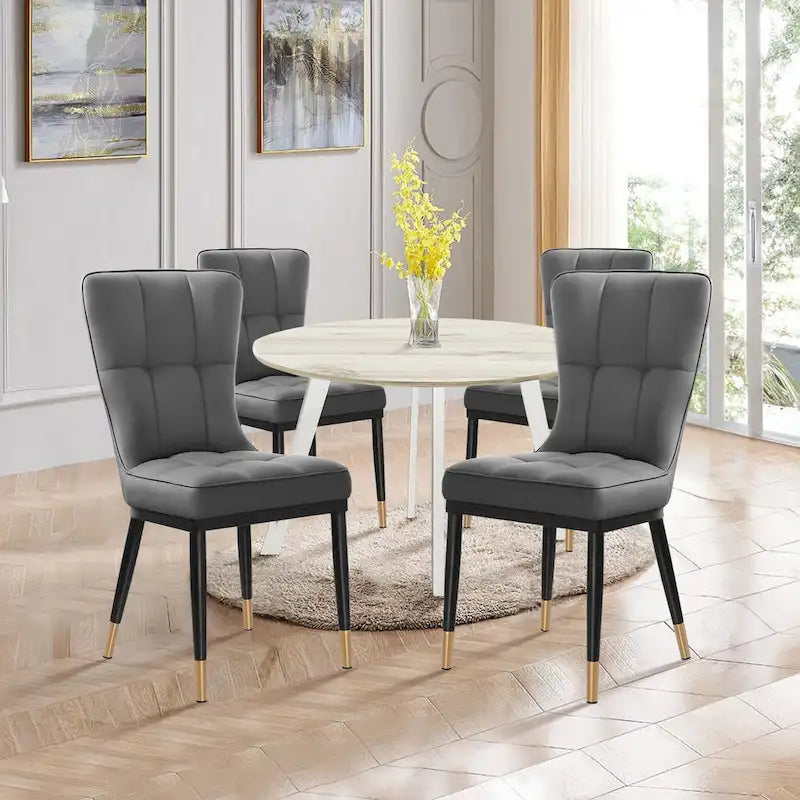 Lot de 2 chaises de salle à manger en similicuir