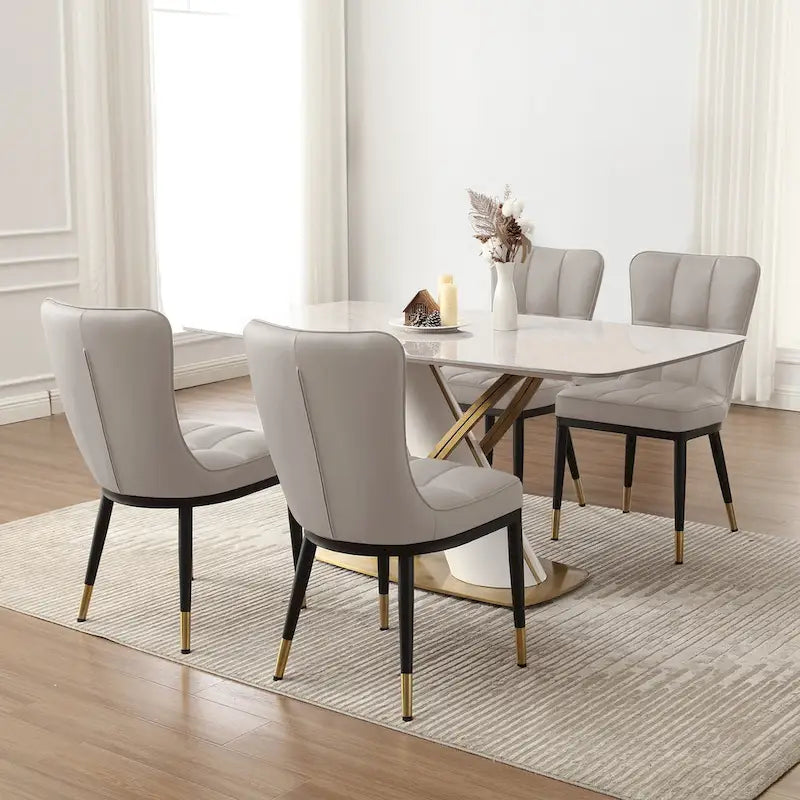 Lot de 2 chaises de salle à manger en similicuir