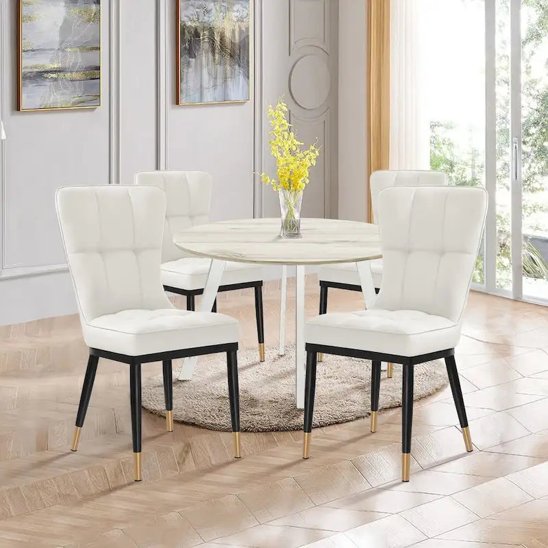 Lot de 2 chaises de salle à manger en similicuir