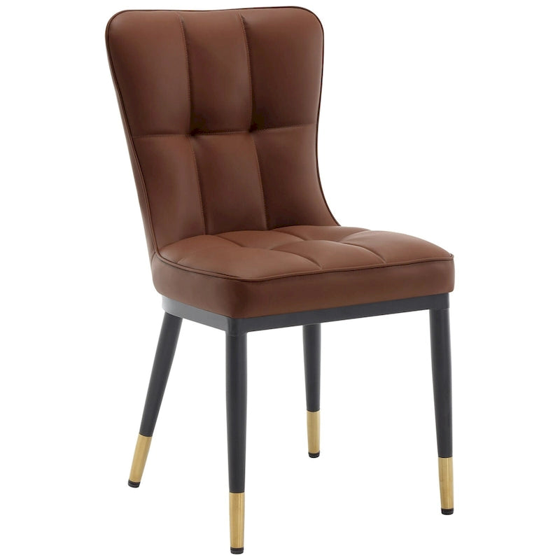 Lot de 2 chaises de salle à manger en similicuir
