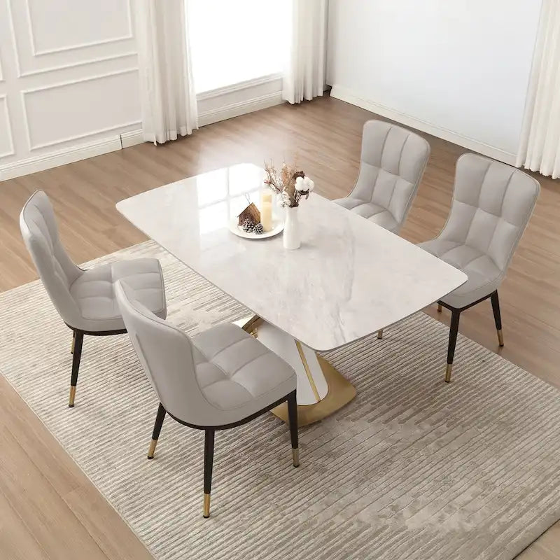 Lot de 2 chaises de salle à manger en similicuir