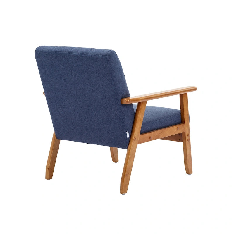 Chaise d'appoint en bois massif de style Mid-Century Modern, pour salon, chambre à coucher ou studio