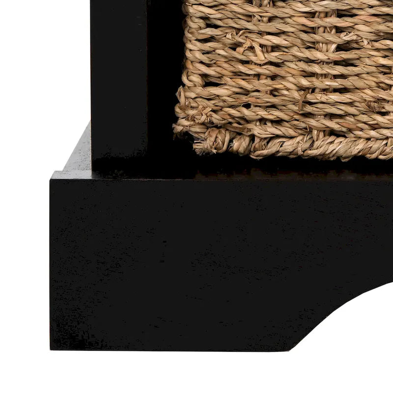 Banc de rangement gris/blanc - 47 x 16,1 x 19,9 - 47 L x 16 P x 20 H
