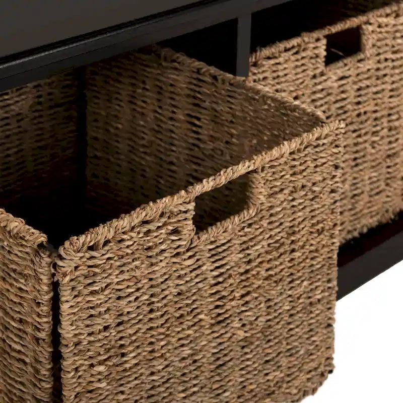 Banc de rangement gris/blanc - 47 x 16,1 x 19,9 - 47 L x 16 P x 20 H